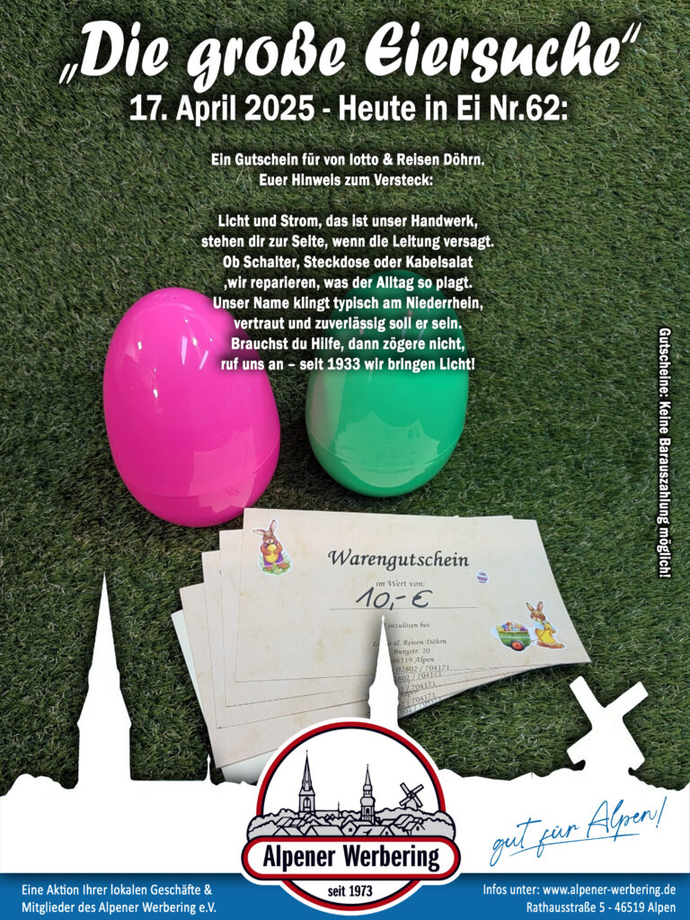 Die große Eiersuche – Ei 62